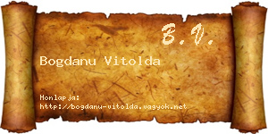 Bogdanu Vitolda névjegykártya